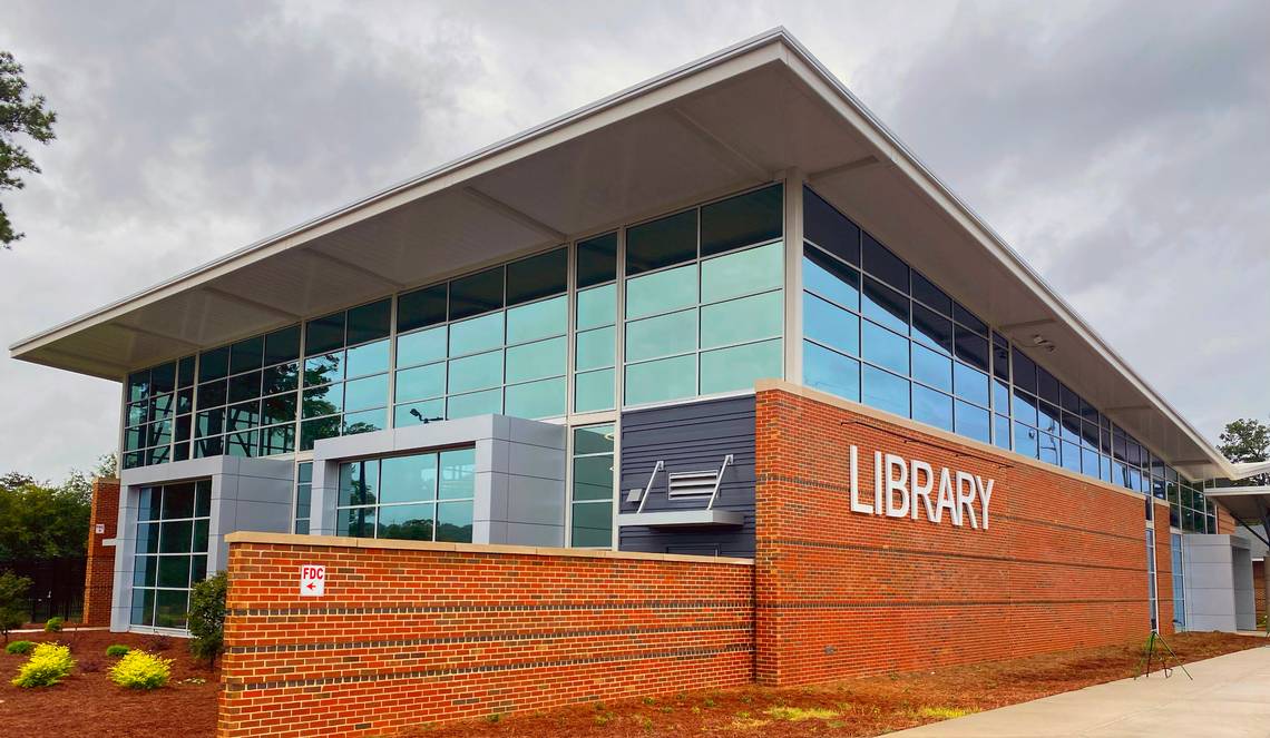 View of the newly expanded South Columbus Public Library 