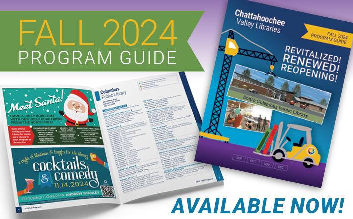 The Fall 2024 Program Guide is Available.  Download your copy today or pick one up in local branches beginning Wednesday, August 7, 2024. 