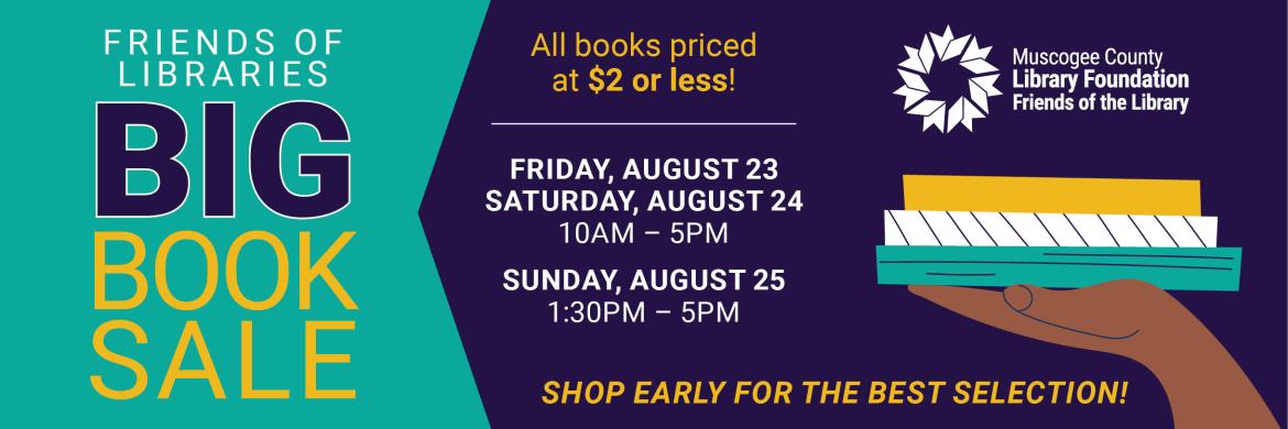 Friends of Libraries Book Sale Scheduled for August 23 through August 25