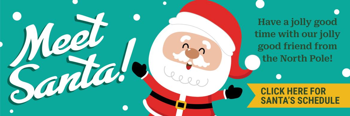 Have a jolly good time with the holly good friend from the North Pole. Santa will be visiting local libraries in December. 